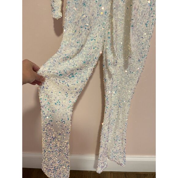Show Me Your MuMu Sparkling White Jumpsuit - Picture 9 of 13